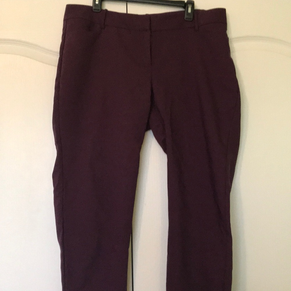 Eloquii ankle pants in dark purple